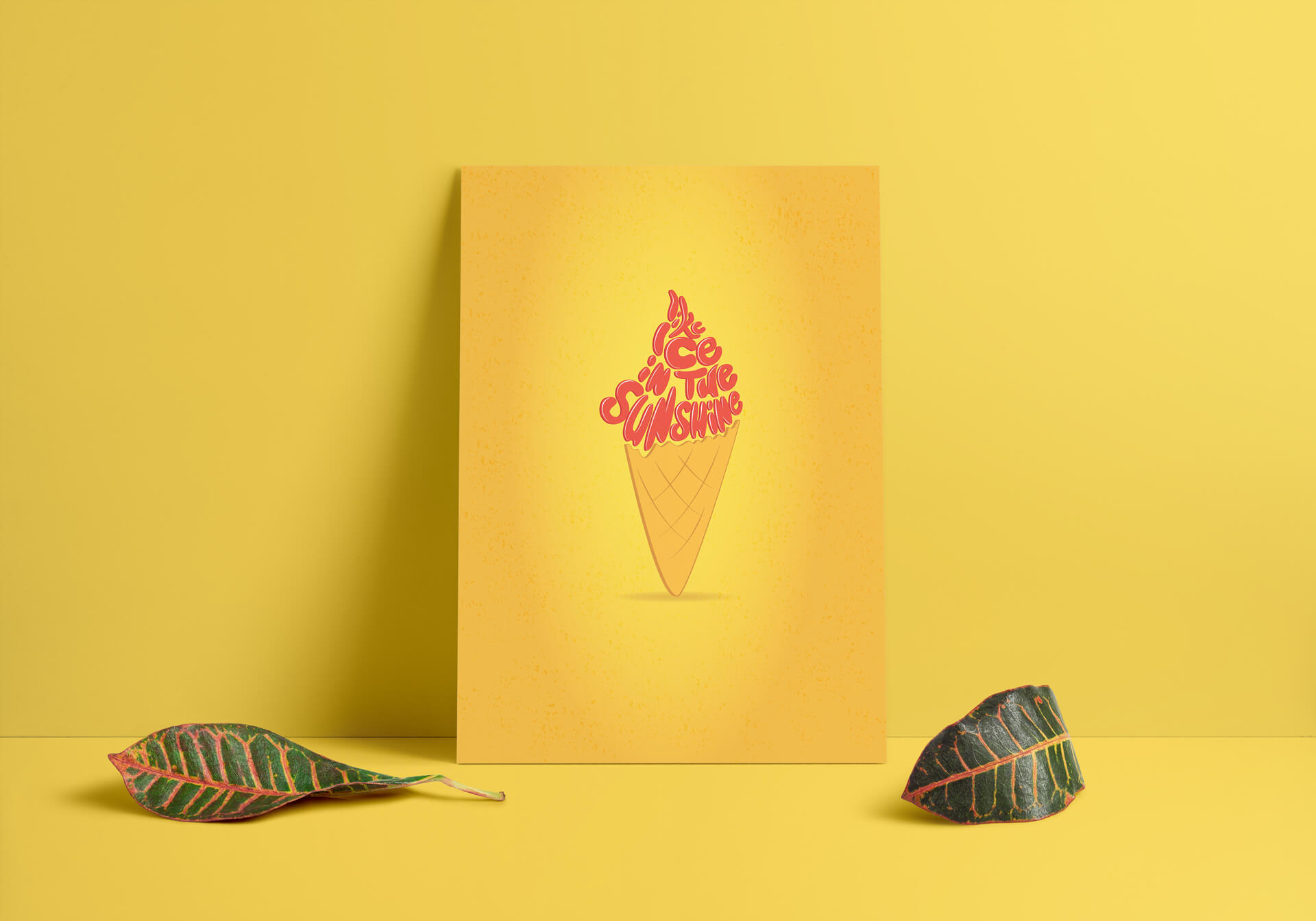 Illustration mit Lettering "Like Ice in the sunshine"