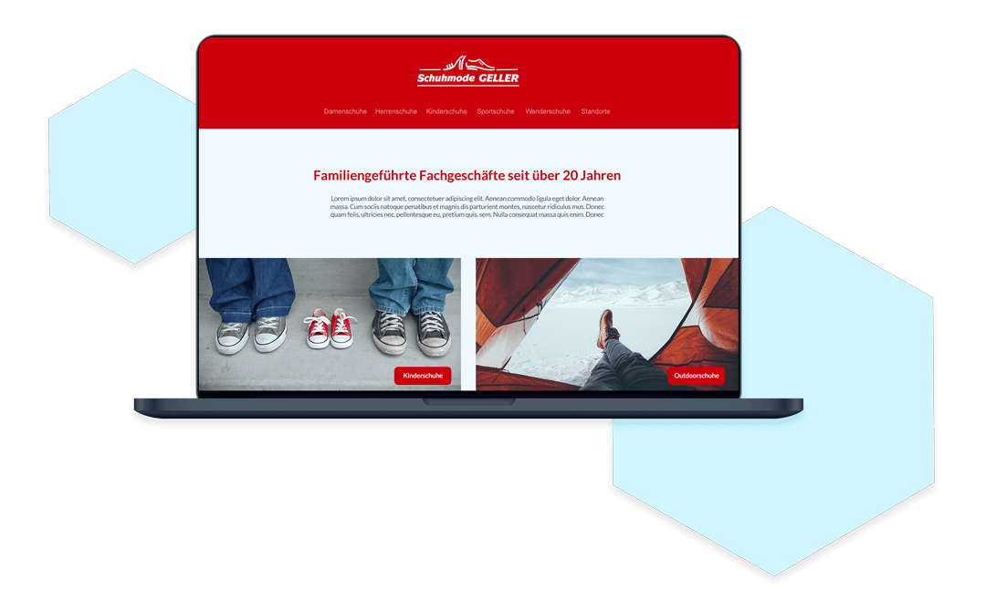 responsive Webdesign für Schuhmode Geller | Laura Köln Designs